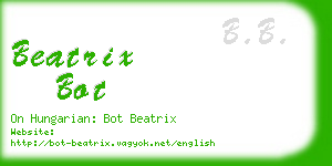 beatrix bot business card